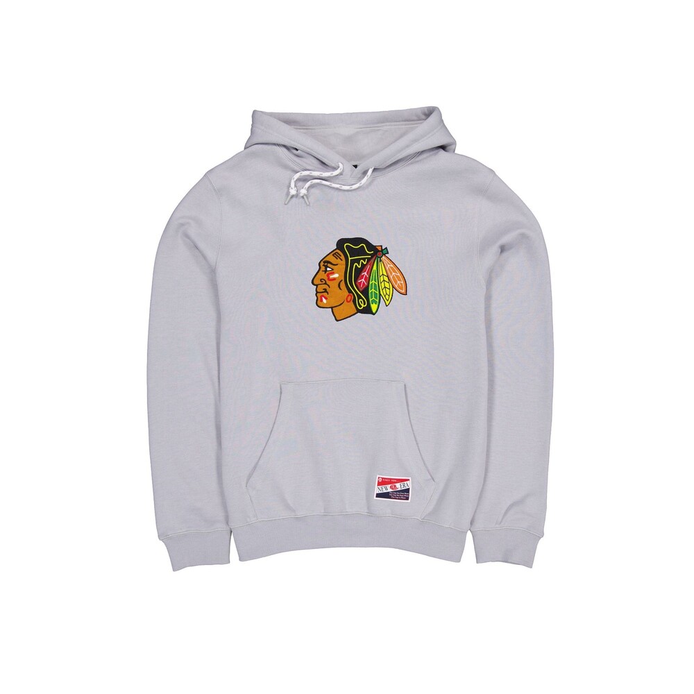 New Era Chicago Blackhawks Throwback Gray Hoodie - Size S